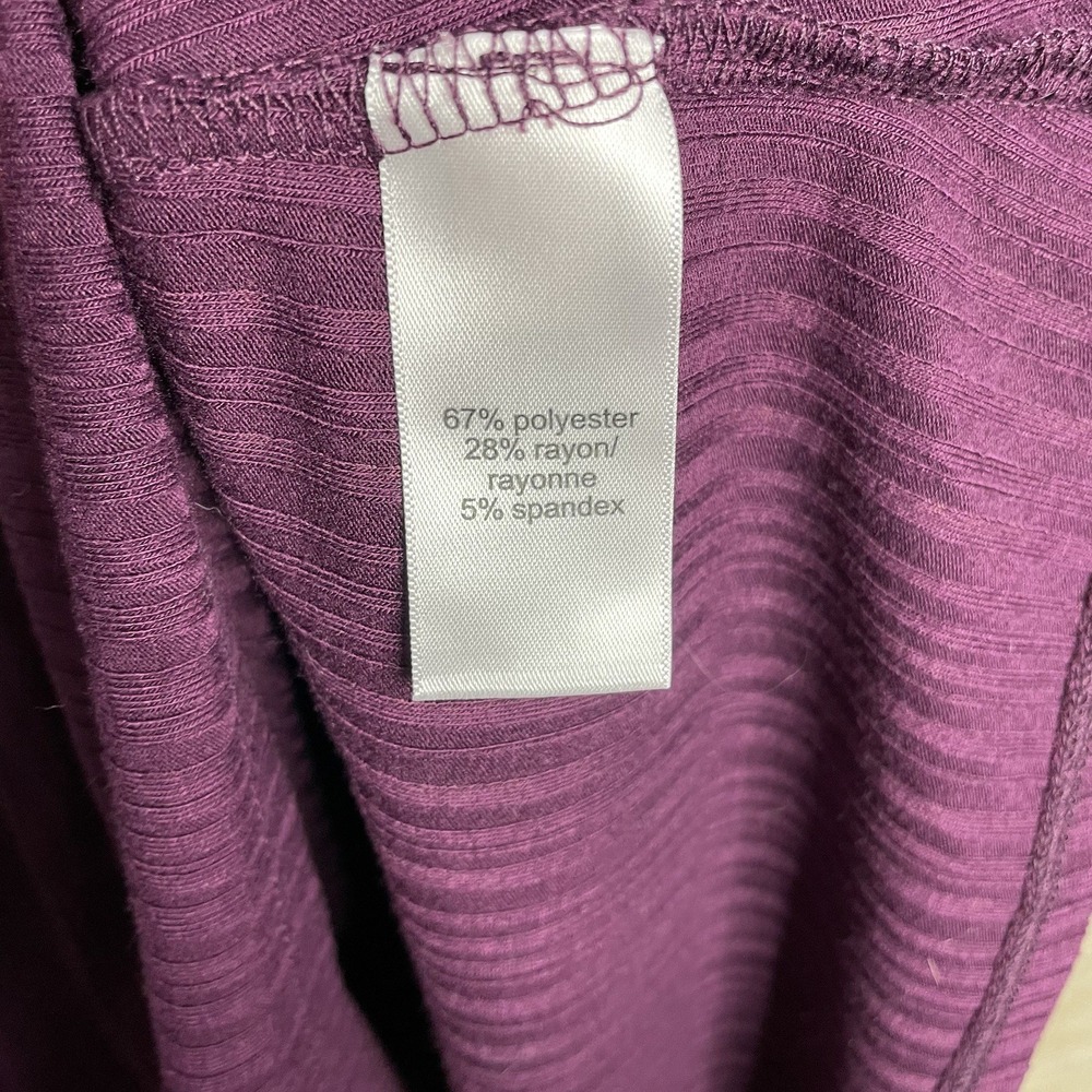 Maurice's 24/7 Ribbed Women's M Long Sleeve Dress‎ Purple Stretch Modest Pockets - Picture 4 of 5